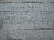 FDR Memorial wall