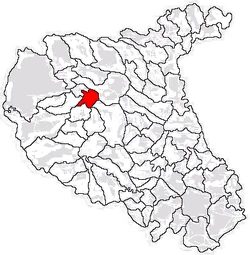 Location of Valea Sării in Vrancea County