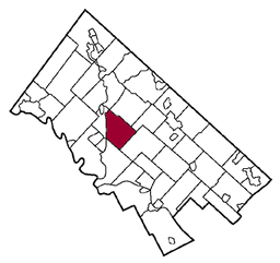 Location of Skippack Township in Montgomery County