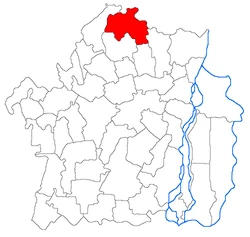 Location of Măxineni in Brăila County