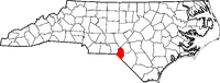 Map of North Carolina highlighting Scotland County