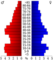 USA Sibley County, Minnesota age pyramid