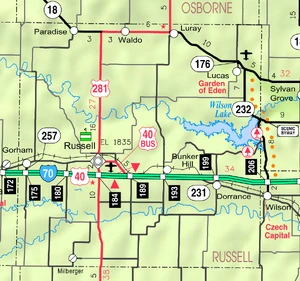 2005  Map of Russell County (map legend)
