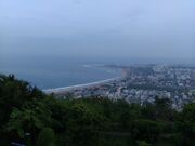 Vizag city aerial view