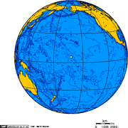 Orthographic projection over Palmyra Atoll