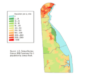 Delaware population map