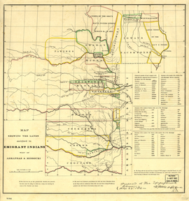 Map of Indian territory 1836