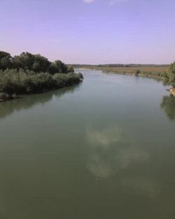 The Siret River in the commune of Vulturu