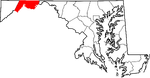 State map highlighting Allegany County