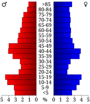 USA Yellow Medicine County, Minnesota age pyramid