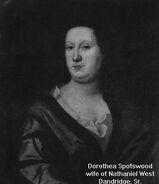 Dorothea (Spotswood) Dandridge - Francis V's half aunt, daughter of Butler Brayne and Gov. Alexander Spotswood - c. 1770