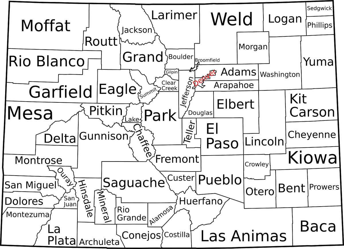 List of counties in Colorado Familypedia Fandom