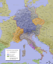 Map of the Holy Roman Empire in the 10th century