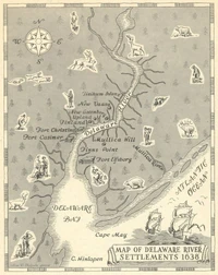 Click on Image to enlarge Map of New Sweden Settlements
