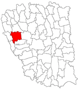 Location of Tecuci in Galați County