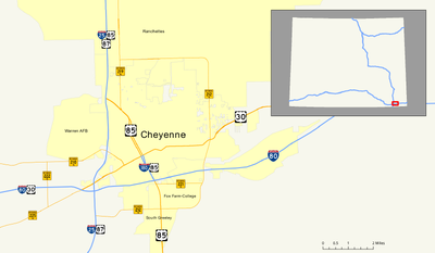 Map of Cheyenne Road Network