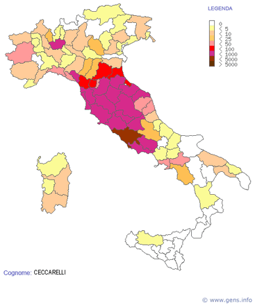 CECCARELLI (ORIGINE COGNOME)