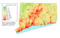 Connecticut population map