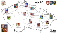 Location of Czech regions in the map