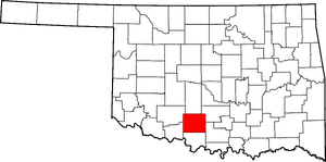 Map of Oklahoma highlighting Stephens County.svg