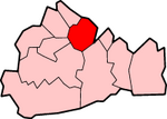 Elmbridge shown within Surrey