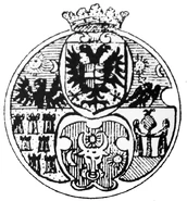 Coat of arms of Sigismund Báthory from 1597, including the arms of Transylvania