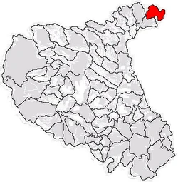 Location of Boghești in Vaslui County