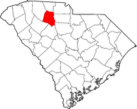 Map of South Carolina highlighting Union County