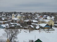 City in winter