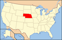 Map of the U.S. highlighting Nebraska