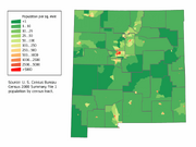 New Mexico population map