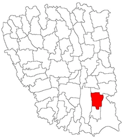 Location of Tulucești in Galați County