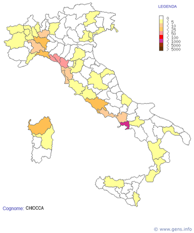 CHIOCCA (ORIGINE COGNOME)
