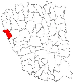 Location of Cosmești in Galați County