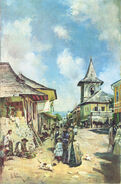 Theodor Aman, Street in Câmpulung, 1890