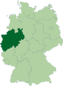 Deutschland Lage von Nordrhein-Westfalen