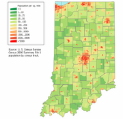 Indiana population map