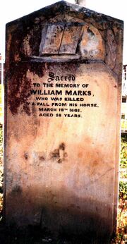 William Marks (1803-1861) tombstone