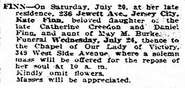 1918 funeral notice