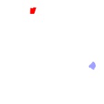 A state map highlighting Calhoun County in the northwestern part of the state. It is small in size.