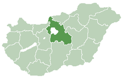 Location of Pest County