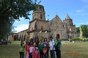 Brillantes Family pilgrimage to Miag-ao Church 