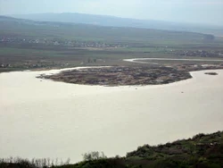 Lake Călimănești on the Siret River