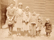 Louis Julius Freudenberg II (1922-1986) and Eloise Sanford (1922- ) and Virginia Bennett and Eugene Freudenberg II (1924-1945) and Arthur Oscar Freudenberg II (1929- ) and Ralph Herman Freudenberg I (1931-1992) at 134 Beacon Avenue, Jersey City