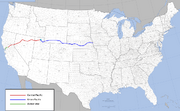 Transcontinental railroad route