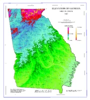 USGS map of Georgia elevations