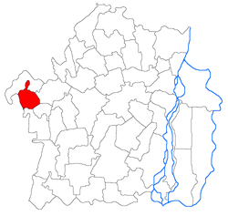 Location of Jirlău in Brăila County