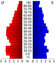 USA Alexander County, Illinois age pyramid