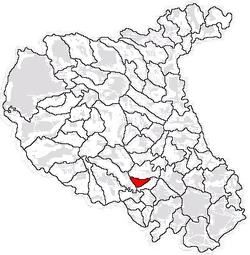 Location of Urechești in Vrancea County