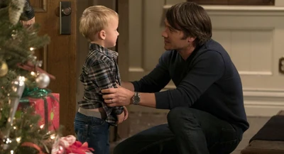 Rocco with his dad on Christmas